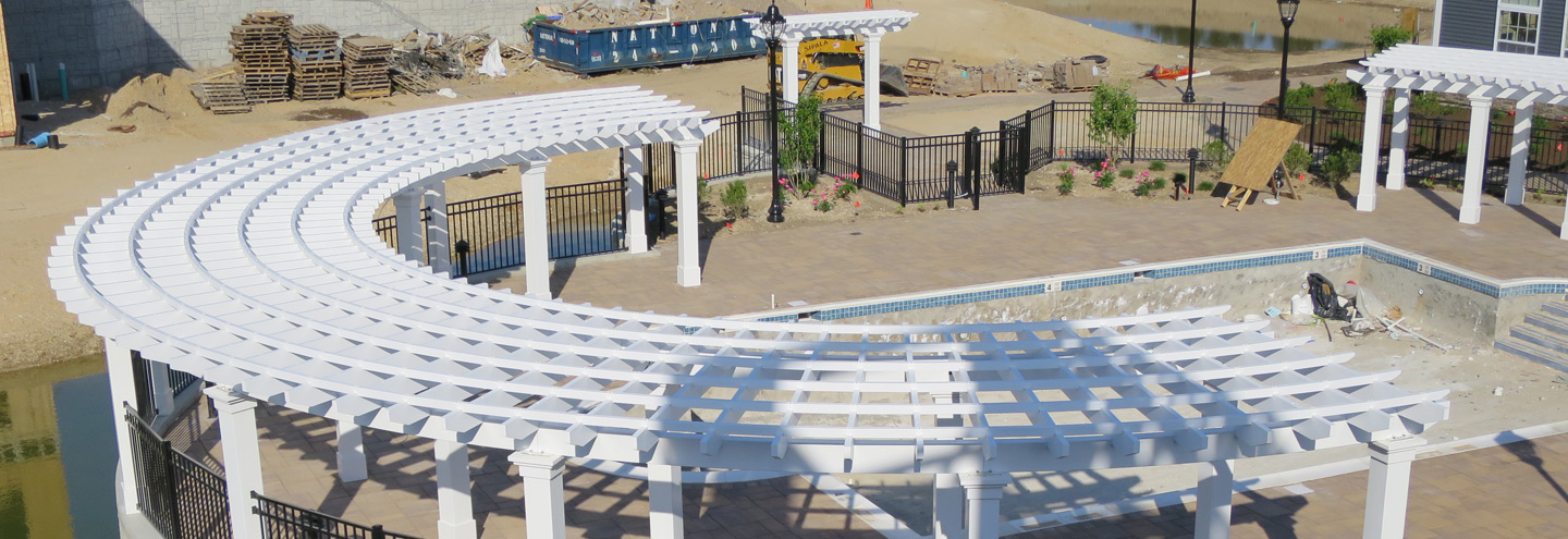 curved fiberglass pergola