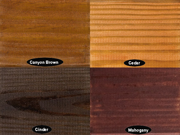 your choice of wood stains